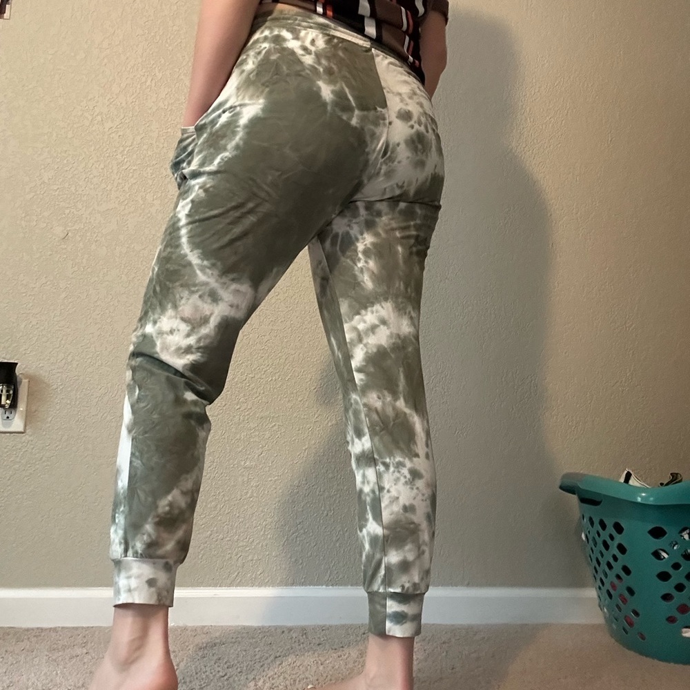 Green Tie Dye Sweatpants